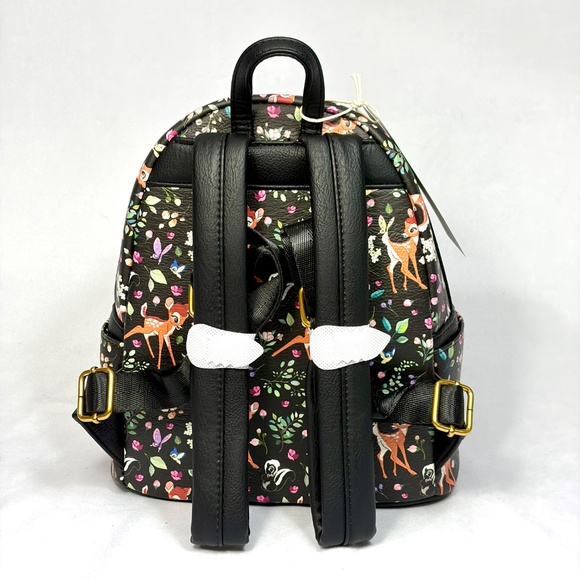 Disney Loungefly Bambi Mini Backpack Forest Friends Print - NEW